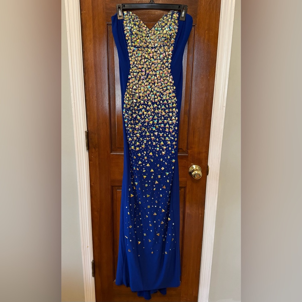 Anny Lee Royal Blue Embellished Dress